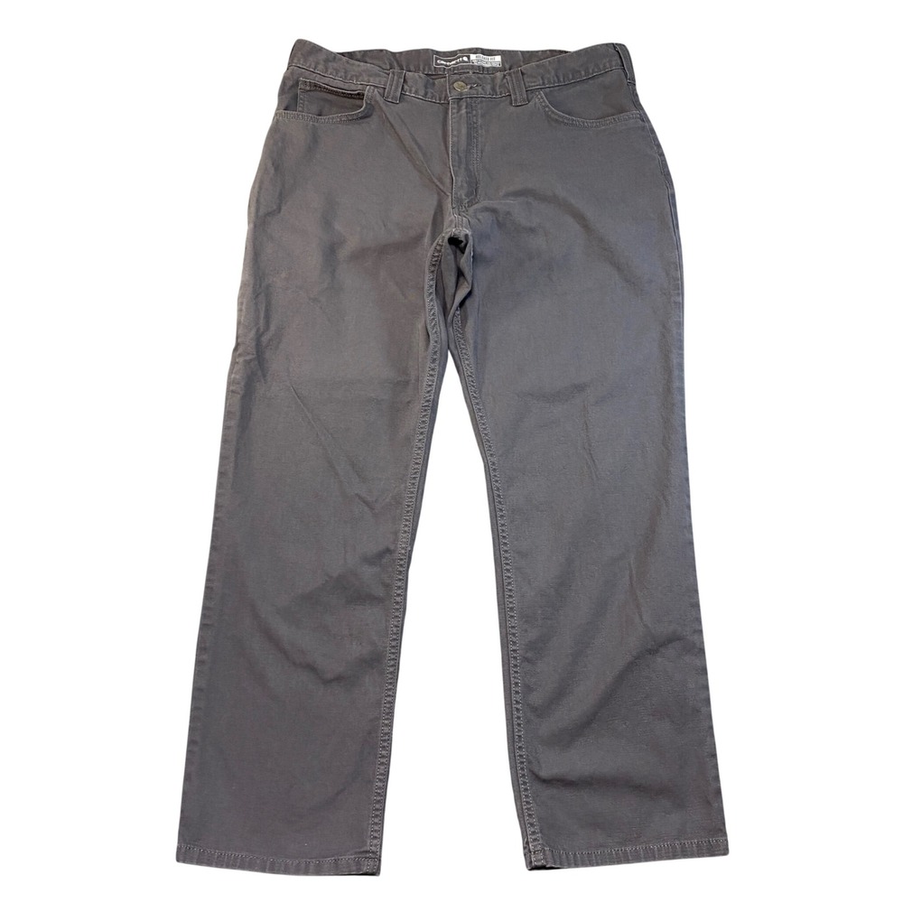 Carhartt Rugged Flex‎ Relaxed Fit Gray Mens Work Pants Size 36x30